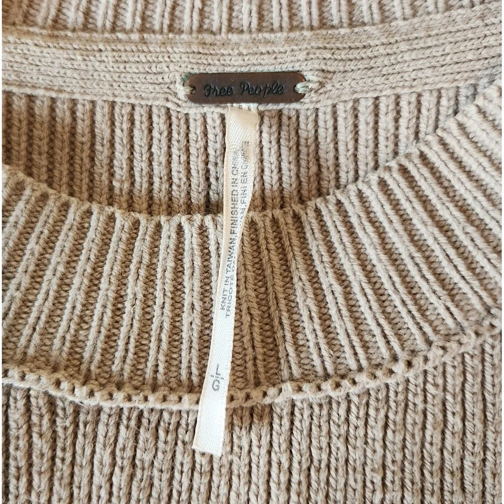 Free People Easy Street Colorblock Ribbed Oversized Sweater Size Large